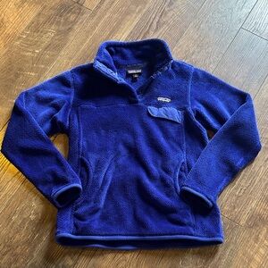 Patagonia Fleece Pullover, Blue, Size Medium